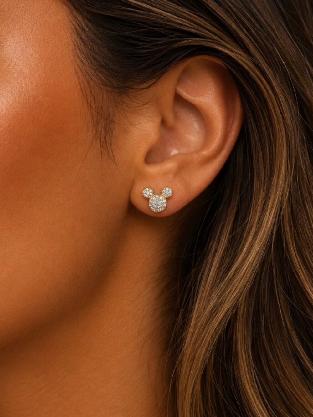 Mickey Mouse Bling Earrings - Picture 1 of 3